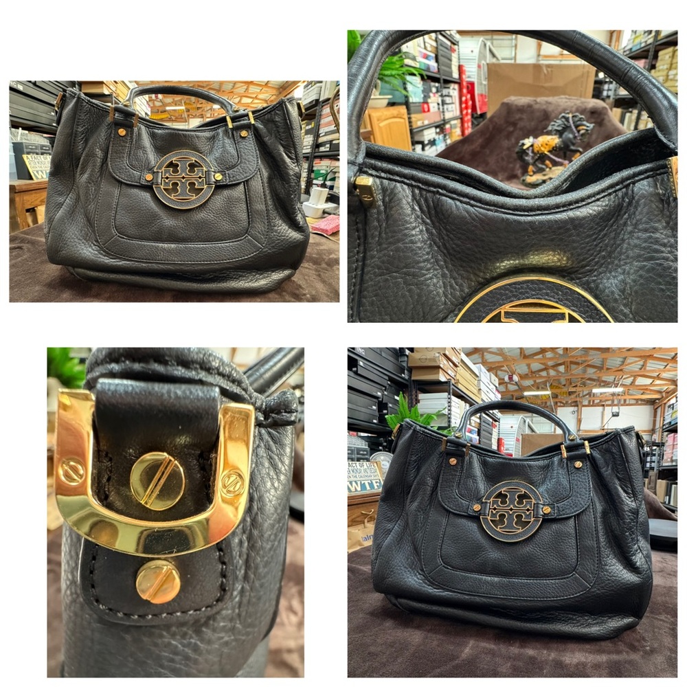 Tory Burch Leather top handle shoulder bag with huge Tory church logo - Picture 4 of 8
